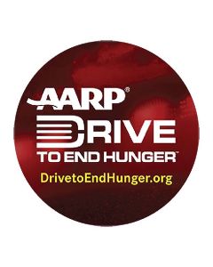 Sticker: Drive to End Hunger 3” Round Red