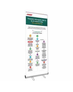 Banner Retractable: ACA Health Insurance Infographic Banner Stand - Spanish Red
