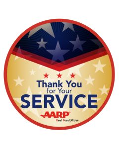 Sticker: Service I Thank You - 4" Gloss Paper