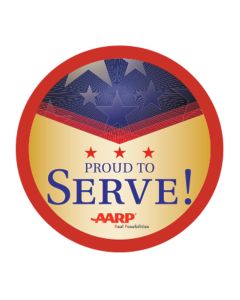 Sticker: Veterans Proud to Serve - 4" Gloss Paper
