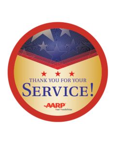 Sticker: Veterans Thank You - 4" Gloss Paper