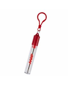 Collapsible Stainless Steel Straw Kit Red