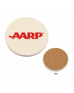 Round Absorbent Coaster Red