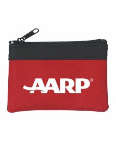 Zippered Coin Pouch Red