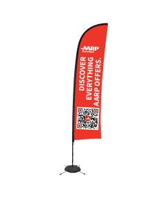 13' General Blade Sail Sign Kit with scissor base