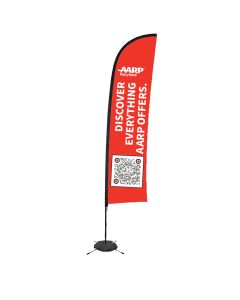 13' Caregiving Blade Sail Sign Kit with scissor base