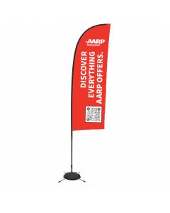 9' Fraud Blade Sail Sign Kit with scissor base