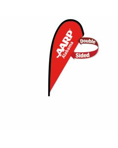 Banner: AARP Tear Drop Sail Sign - 8' State Banner Only