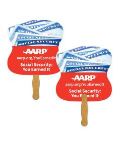 Hourglass Sandwich Hand Fan: Social Security