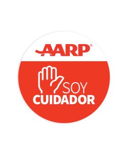 AARP I am a Caregiver sticker-Spanish version
