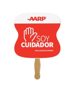AARP I am a Caregiver hand fan-Spanish version