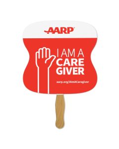 AARP I am a Caregiver hand fan