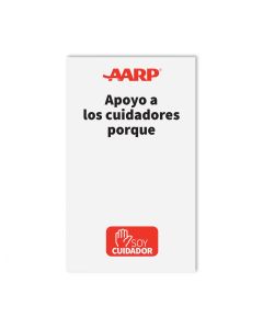 AARP I am a Caregiver adhesive note pad-Spanish Version