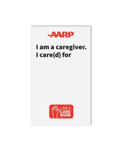 AARP I am a Caregiver adhesive note pad
